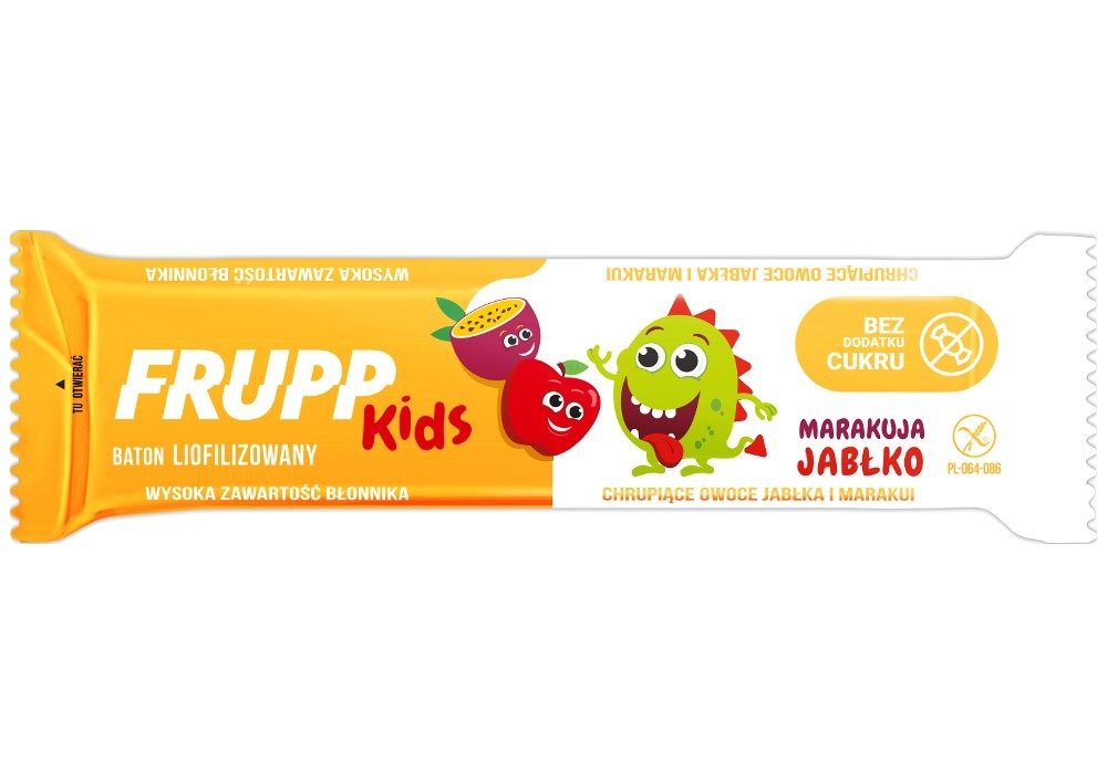 Baton dla dzieci liofilizowany jabłko - MARAKUJA BEZGLUTENOWY  9 g - CELIKO (FRUPP KIDS)