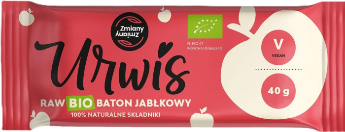 Baton jabłkowy urwis bezglutenowy BIO 40 g - ZMIANY ZMIANY