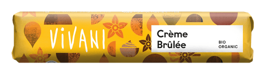 Baton mleczna czekolada z nadzieniem krem brulee BIO 40 g - VIVANI