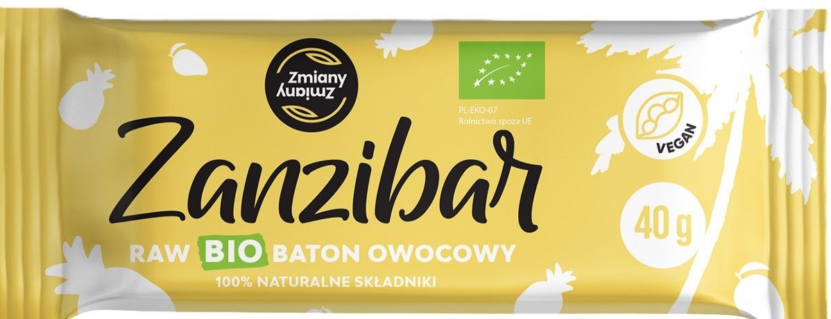 Baton owocowy zanzibar bezglutenowy BIO 40 g - ZMIANY ZMIANY