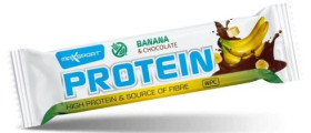 Baton proteinowy bananowy w czekoladzie mlecznej bezglutenowy 50 g - MAXSPORT