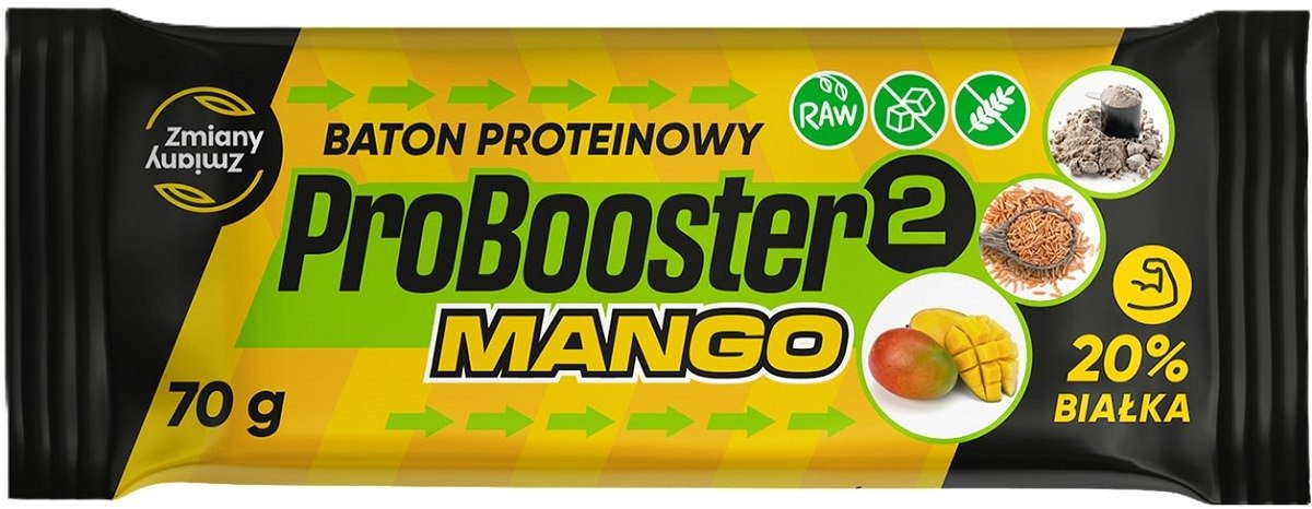 Baton proteinowy z mango probooster bezglutenowy 70 g - ZMIANY ZMIANY