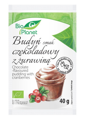 Budyń o smaku czekoladowym z żurawiną BIO 40 g - BIO PLANET