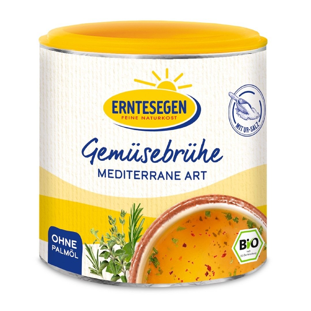 Bulion warzywny w stylu śródziemnomorskim w proszku BIO 125 g - ERNTESEGEN