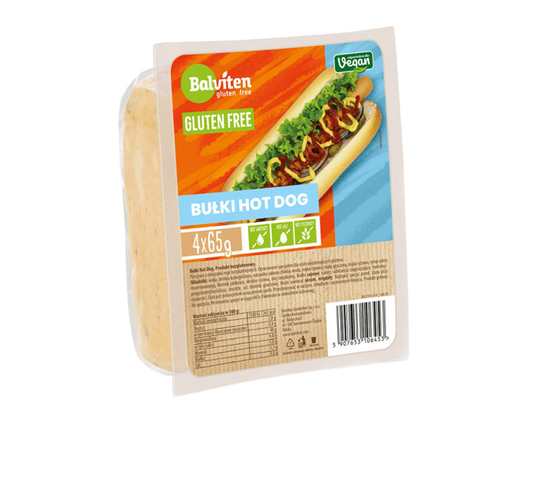 Bułki do hot dogów bezglutenowe (4 szt.) 260 g - BALVITEN