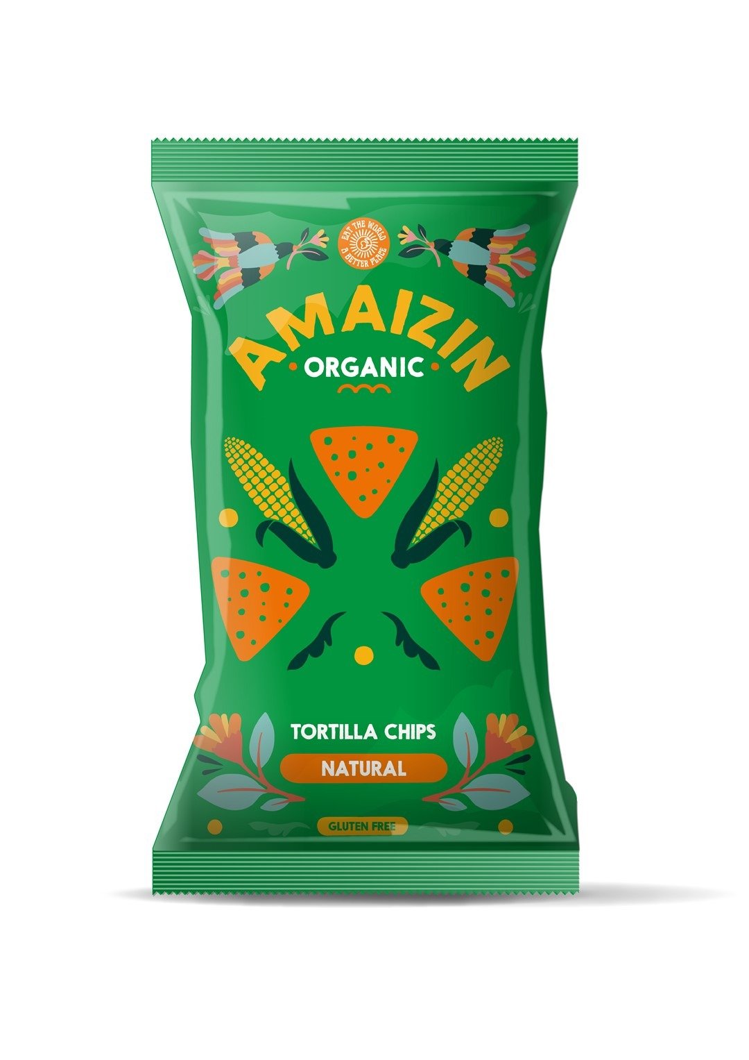 Chipsy tortilla kukurydziane solone bezglutenowe BIO 250 g - AMAIZIN