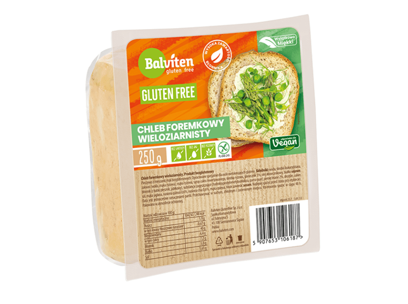 Chleb foremkowy wieloziarnisty bezglutenowy 250 g - BALVITEN
