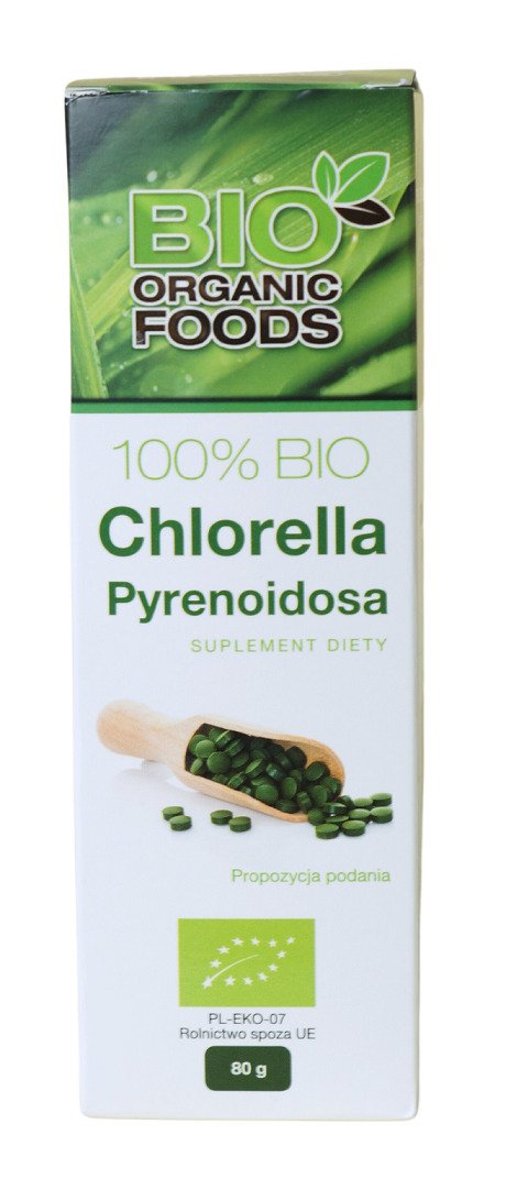 Chlorella pyrenoidosa BIO (250 mg) 320 TABLETEK - BIO ORGANIC FOODS