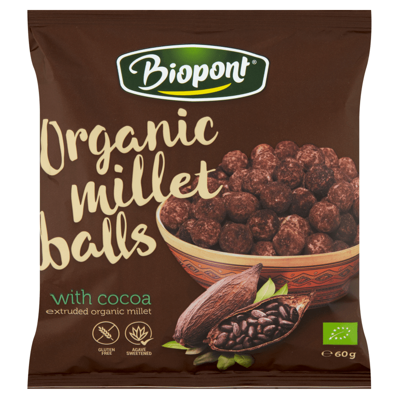 Chrupki jaglane kakaowe bezglutenowe BIO 60 g – BIOPONT
