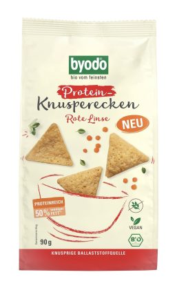 Chrupki proteinowe z soczewicy solone bezglutenowe BIO 90 g - BYODO