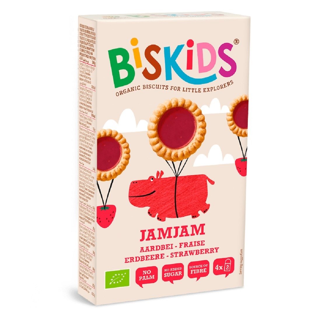 Ciasteczka z nadzieniem truskawkowym margaretki BIO 100 g - BISKIDS