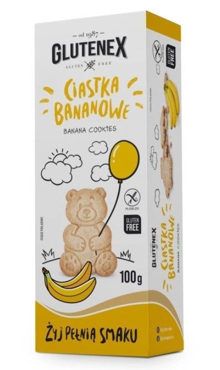 Ciastka bananowe bezglutenowe 100 g - GLUTENEX