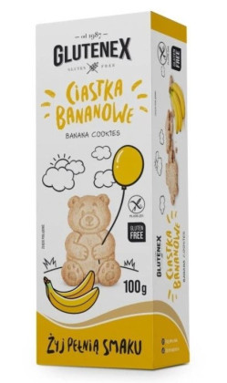 Ciastka bananowe bezglutenowe 100 g - GLUTENEX
