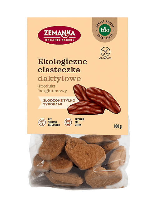 Ciastka daktylowe bezglutenowe BIO 100 g - ZEMANKA