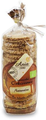 Ciastka orkiszowe naturalne bez dodatku cukrów BIO 120 g - BIO ANIA