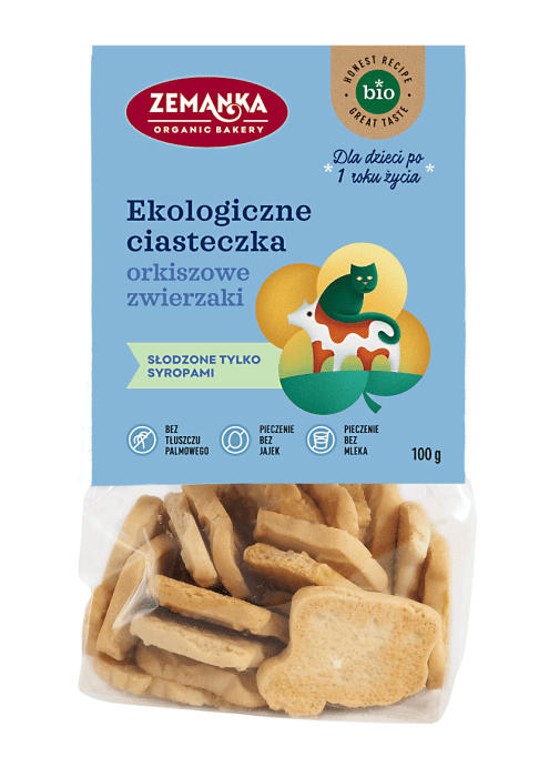 Ciastka orkiszowe zwierzęta BIO 100 g - ZEMANKA