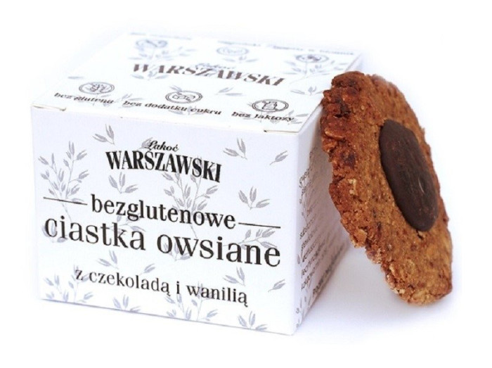 Ciastka owsiane z czekoladą i wanilią bezglutenowe 150 g - WARSZAWSKI