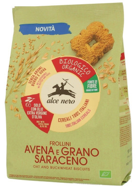Ciastka owsiano - gryczane BIO 250 g - ALCE NERO