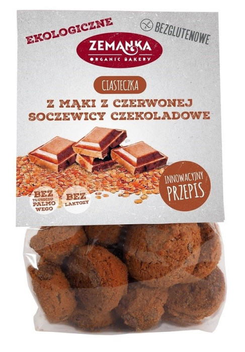 Ciastka soczewicowe czekoladowe bezglutenowe BIO 100 g - ZEMANKA