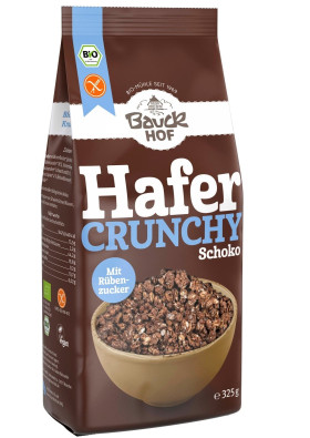 Crunchy owsiane kakaowe bezglutenowe BIO 325 g - BAUCK HOF