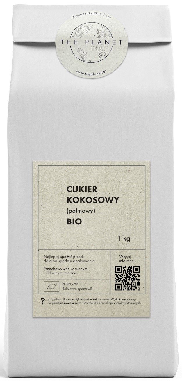 Cukier kokosowy BIO 1 kg - THE PLANET