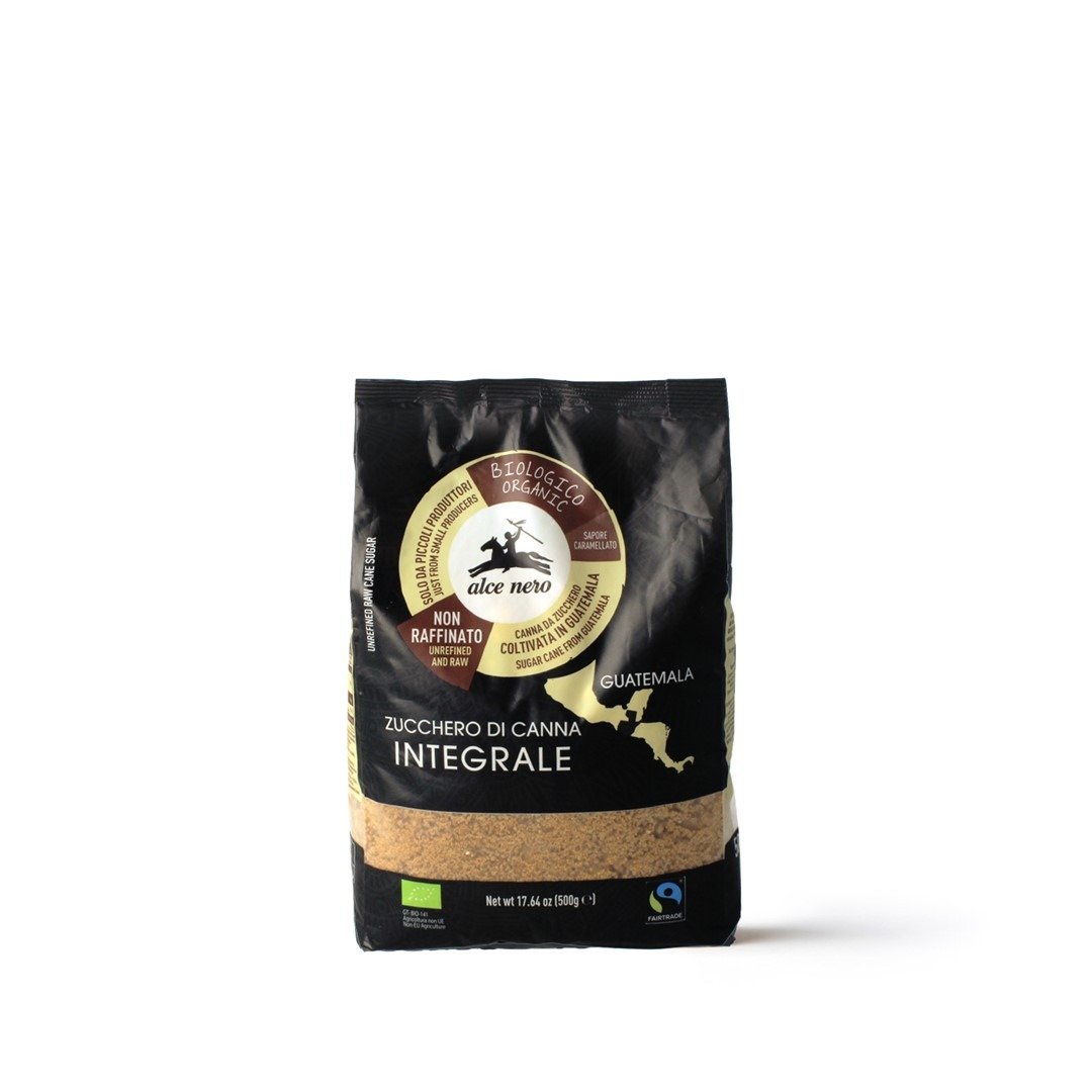 Cukier trzcinowy brązowy fair trade BIO 500 g - ALCE NERO