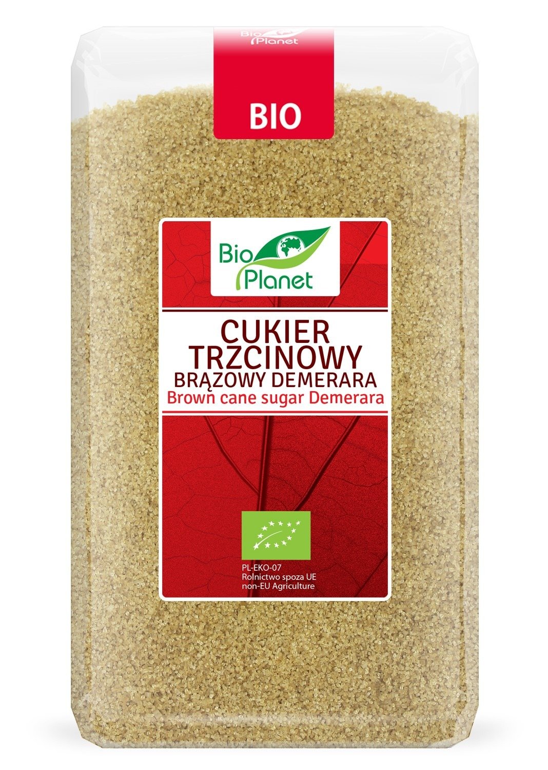 Cukier trzcinowy demerara BIO 1 kg - BIO PLANET