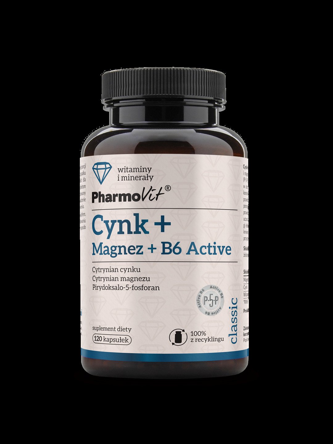 Cynk + magnez + witamina b6 active bezglutenowy 120 kapsułek - PHARMOVIT (CLASSIC)
