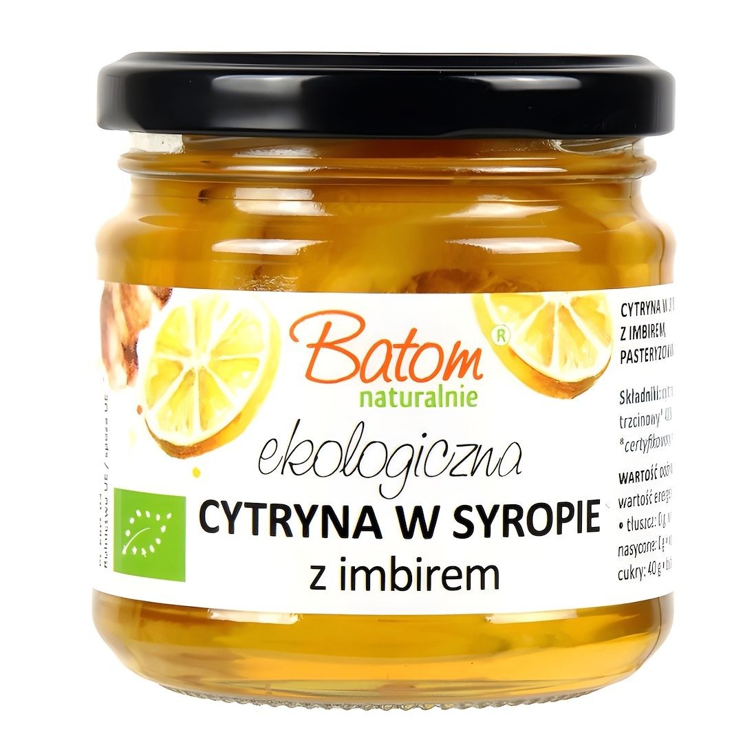 Cytryna z imbirem w syropie BIO 220 g (90 g) - BATOM
