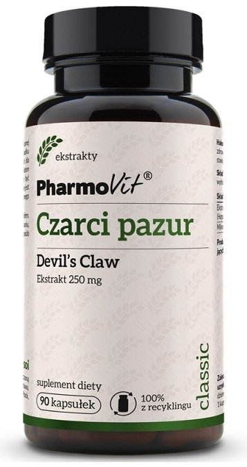 Czarci pazur ekstrakt (250 mg) bezglutenowy 90 kapsułek - PHARMOVIT (CLASSIC)