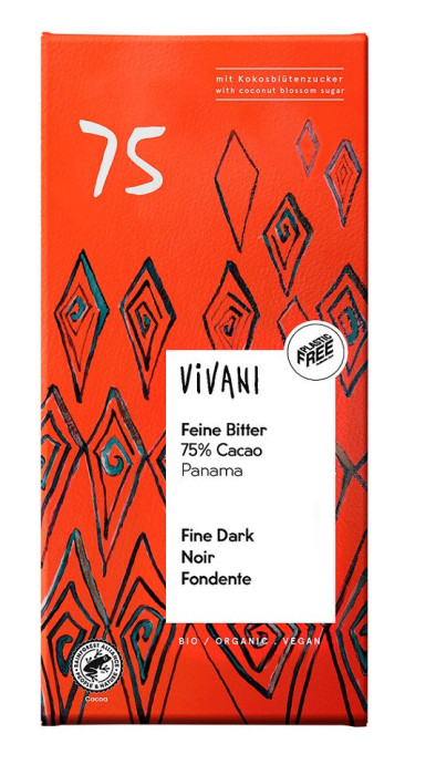 Czekolada gorzka 75 % BIO 80 g - VIVANI