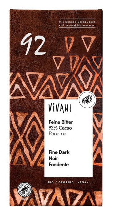 Czekolada gorzka 92 % BIO 80 g - VIVANI
