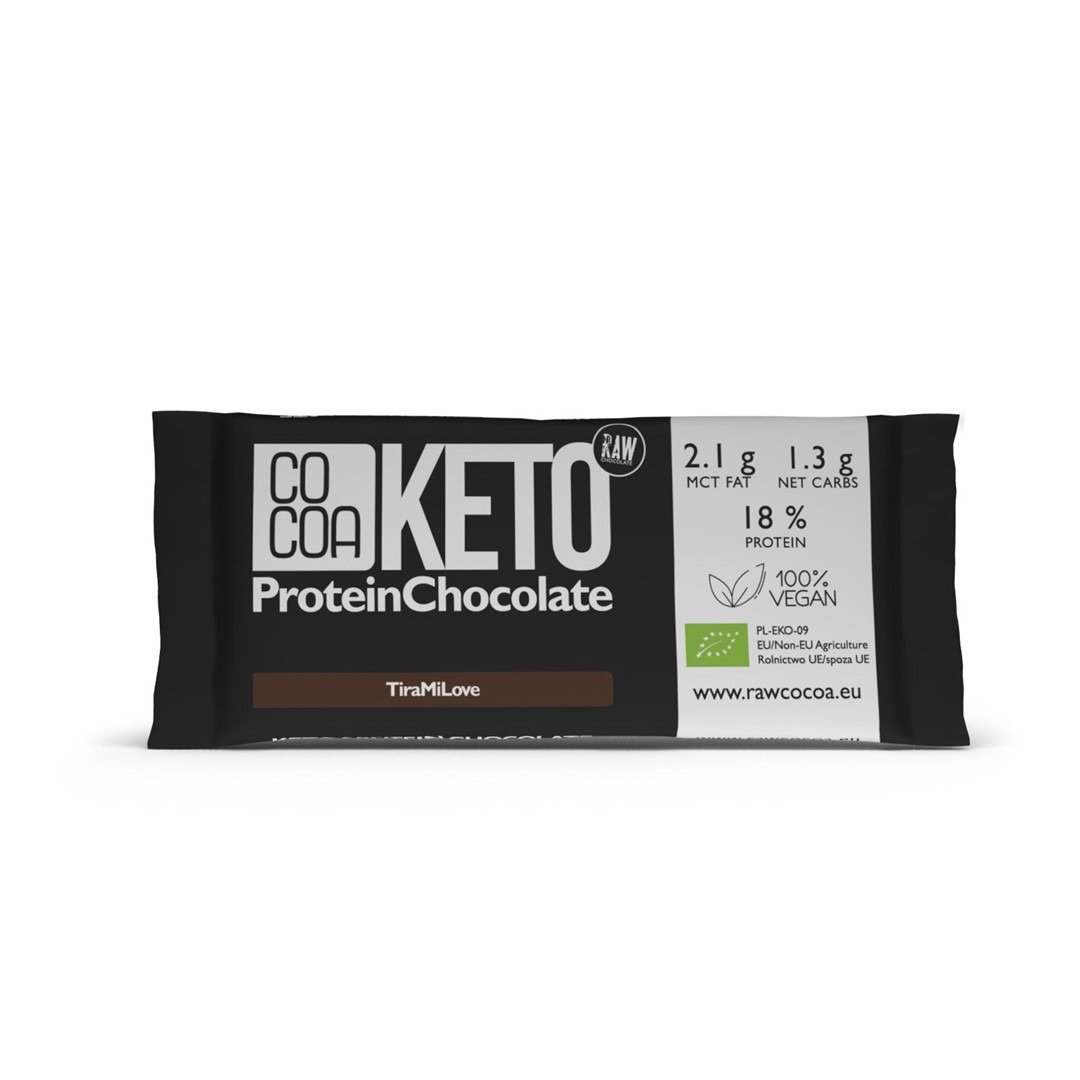 Czekolada proteinowa o smaku tiramisu keto BIO 40 g - COCOA
