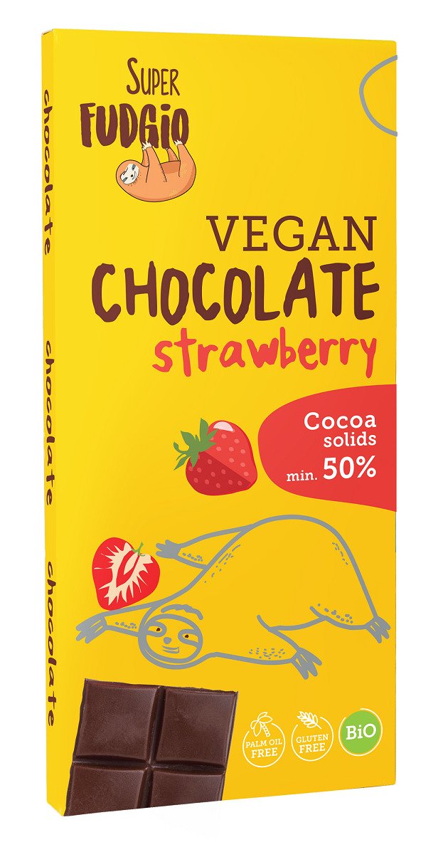 Czekolada truskawkowa bezglutenowa BIO 80 g - ME GUSTO (SUPER FUDGIO)