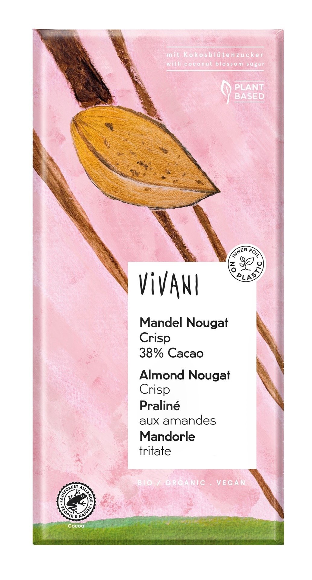 Czekolada z migdałami BIO 80 g - VIVANI