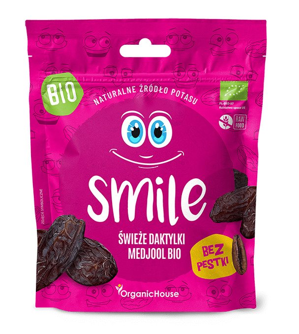 Daktyle smile medjool świeże bez pestek bezglutenowe BIO 100 g - ORGANICHOUSE