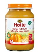 Dynia z kurczakiem bez dodatku cukrów bezglutenowe od 5 miesiąca BIO 190 g (SŁOIK) - HOLLE