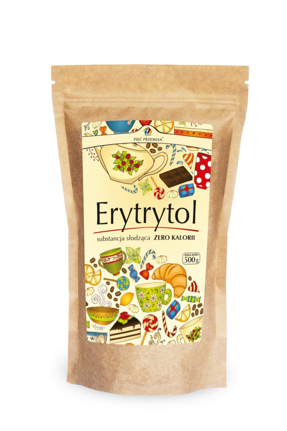 Erytrytol 500 g - PIĘĆ PRZEMIAN