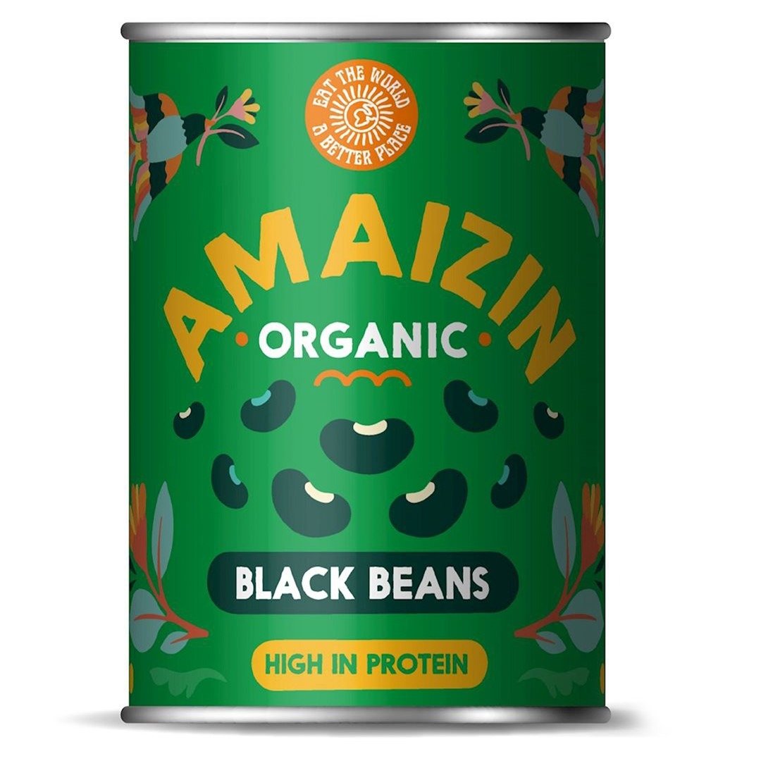 Fasola czarna w zalewie bezglutenowa BIO 400 g (240 g) - AMAIZIN