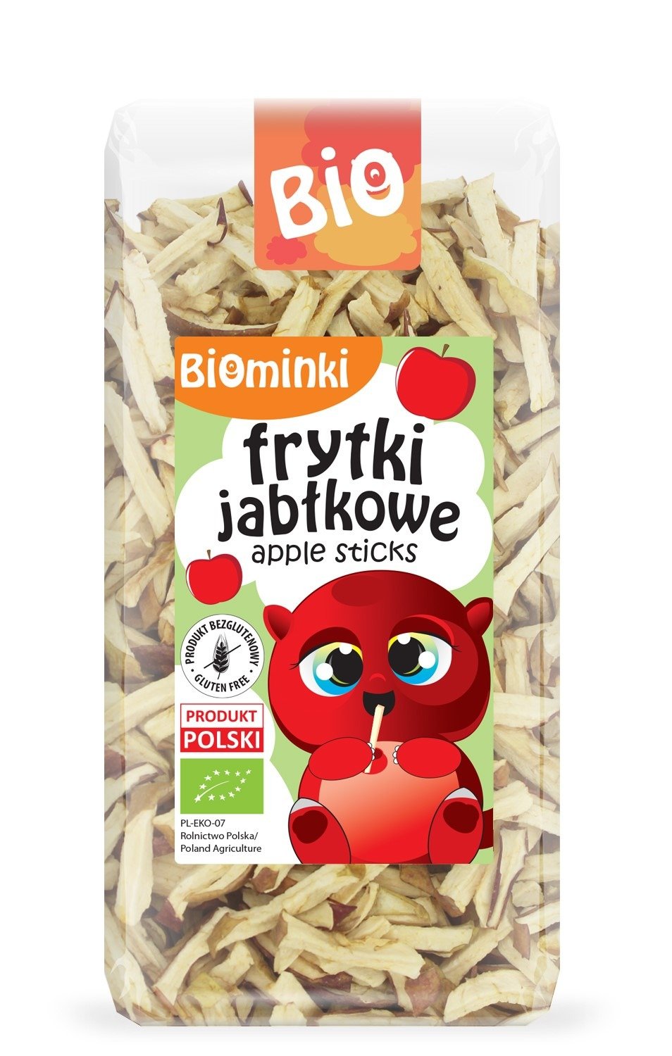 Frytki jabłkowe bezglutenowe BIO 50 g - BIOMINKI