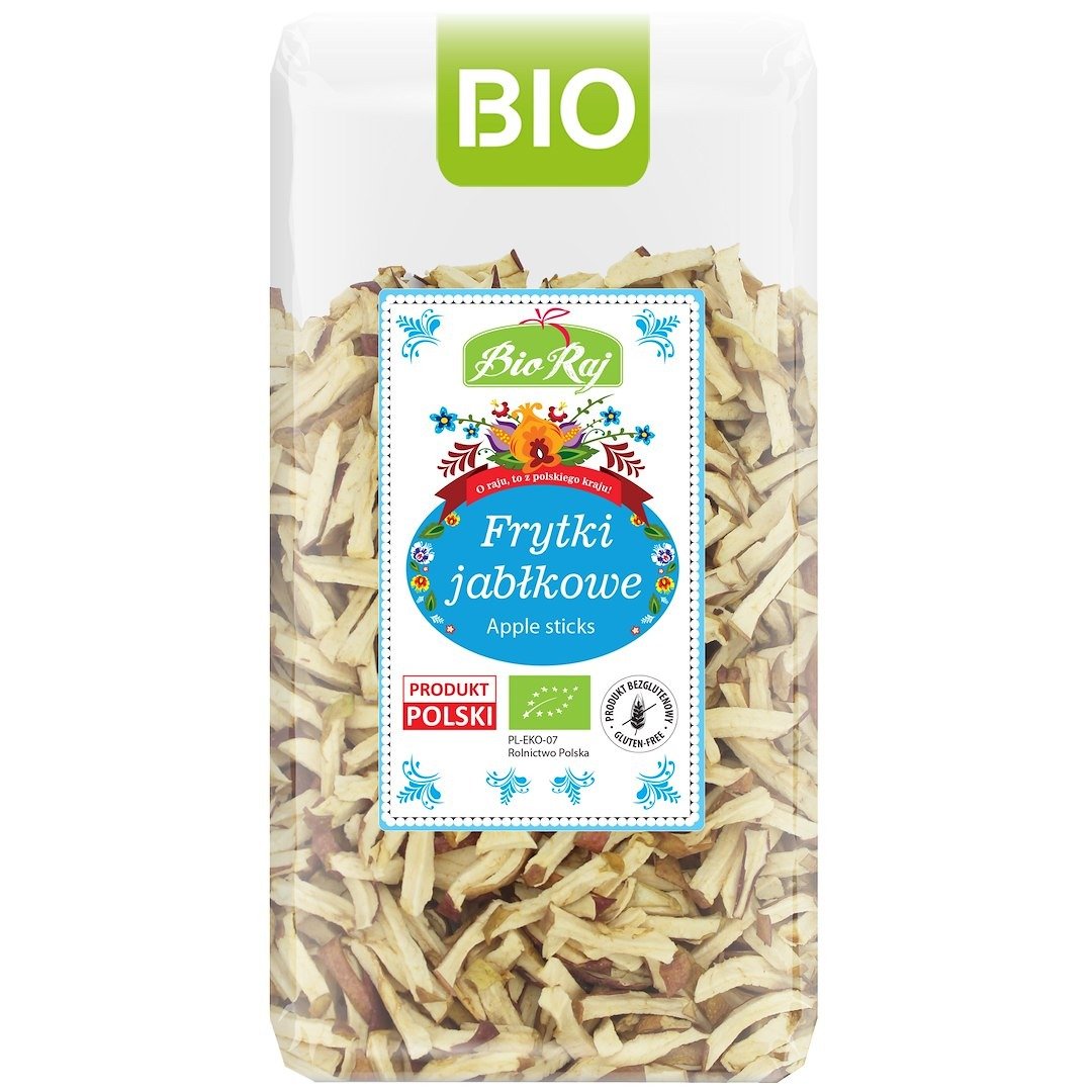 Frytki jabłkowe bezglutenowe BIO 60 g - BIO RAJ
