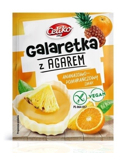 Galaretka z agarem ananas - POMARAŃCZA BEZGLUTENOWA 45 g - CELIKO