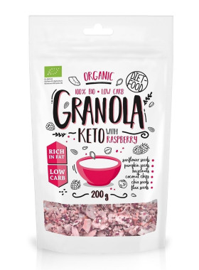 Granola malina keto BIO 200 g - DIET-FOOD