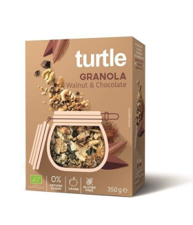 Granola orzechy włoskie - czekolada bezglutenowa BIO 350 g - TURTLE