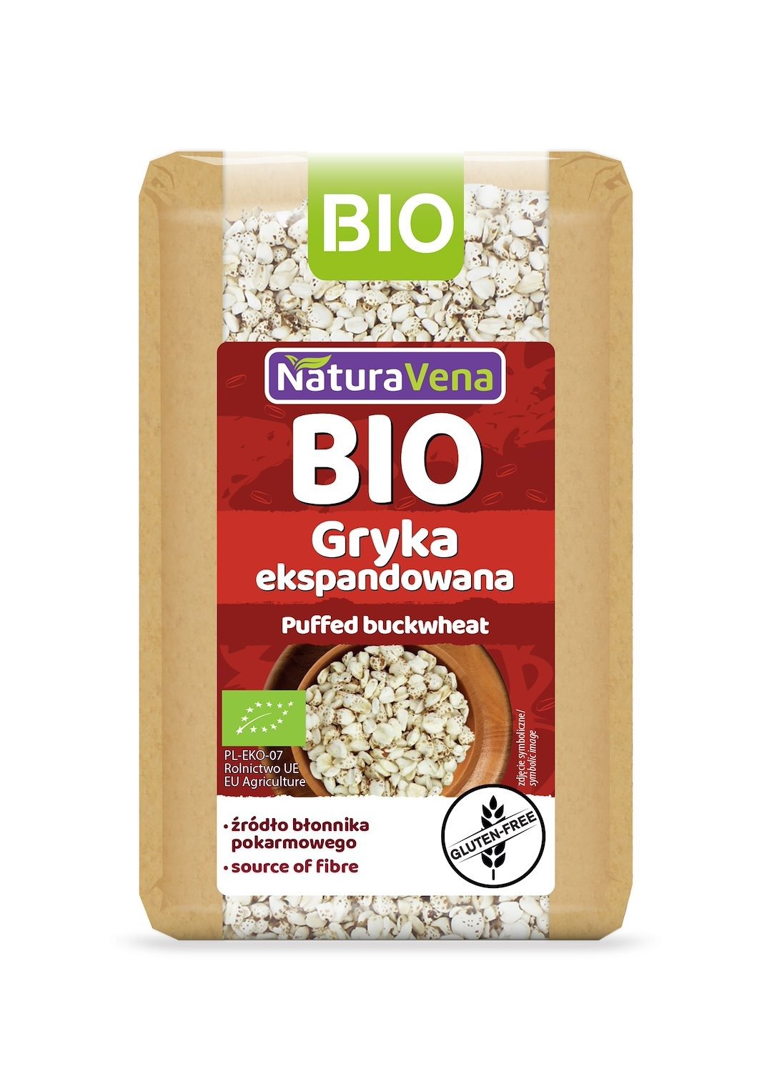 Gryka ekspandowana bezglutenowa BIO 80 g - NATURAVENA