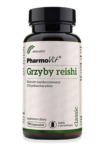 Grzyby reishi ekstrakt (400 mg) bezglutenowy 90 kapsułek - PHARMOVIT (CLASSIC)