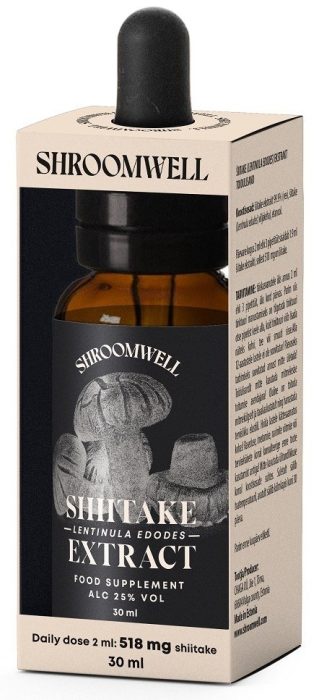 Grzyby shiitake ekstrakt w kroplach 30 ml - SHROOMWELL