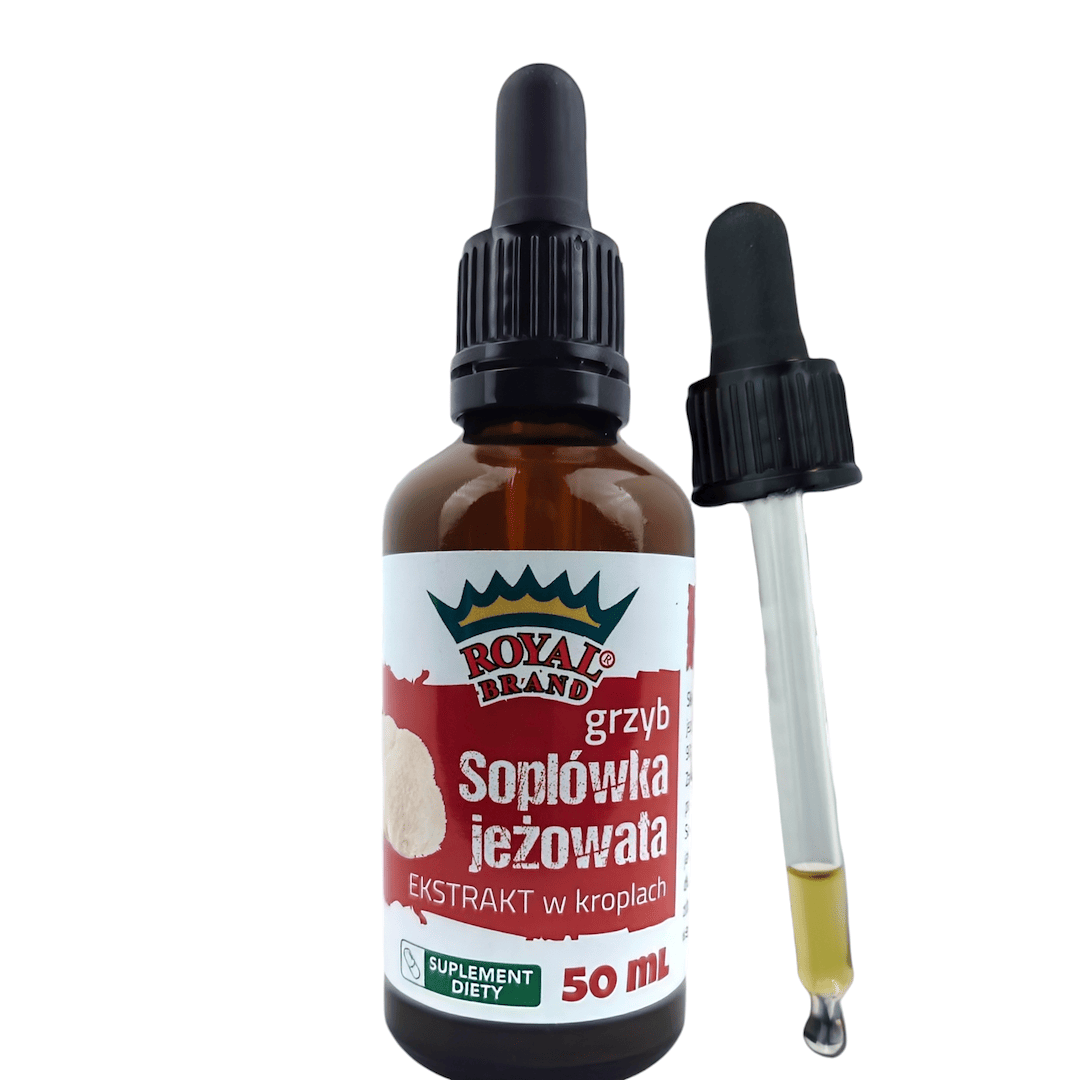 Grzyby soplówka jeżowata (lion's mane) ekstrakt w kroplach 50 ml - ROYAL BRAND