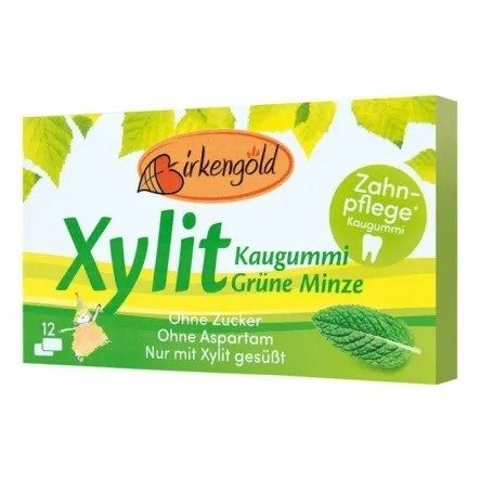 Guma do żucia z ksylitolem o smaku mięty (12 szt.) 17 g - BIRKENGOLD