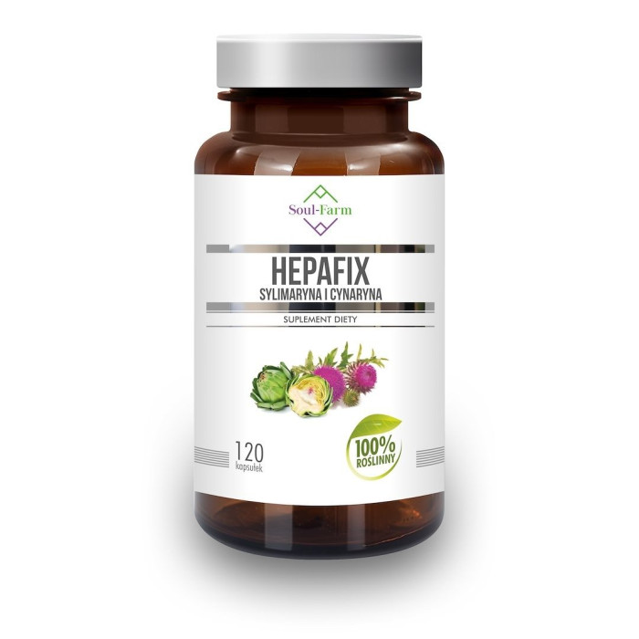 Hepafix sylimaryna + cynaryna 120 kapsułek - SOUL FARM